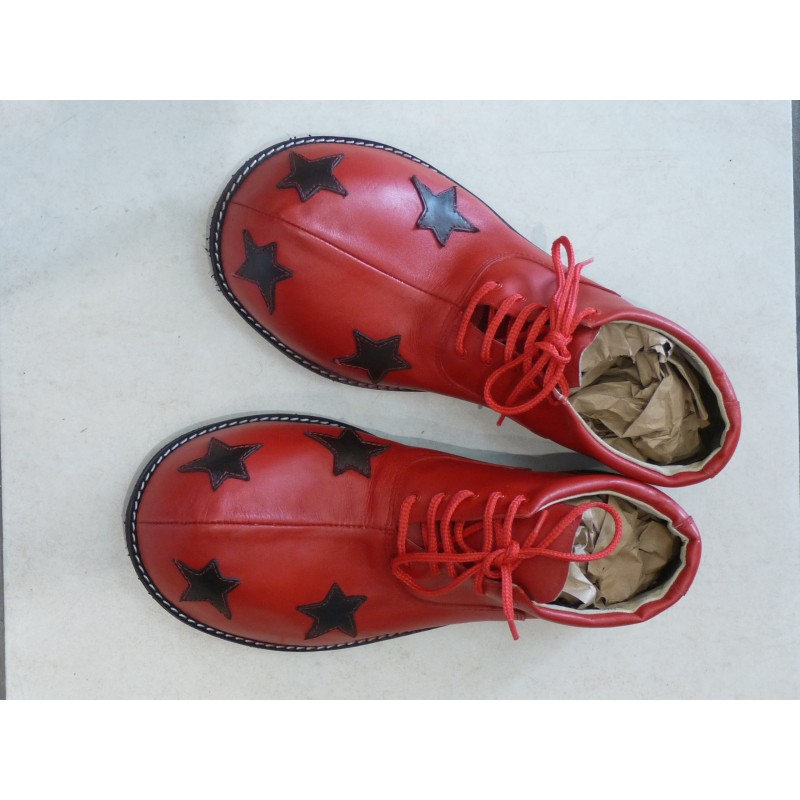 chaussures de clown en cuir