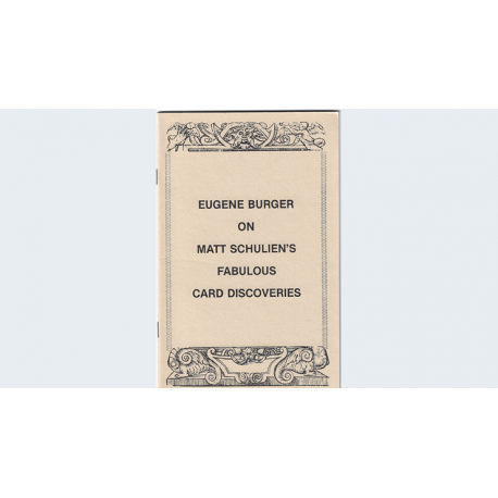 Livre Eugene Burger on Matt Schuliens's fabulous card discoveries