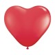 100 ballons coeur rouge "6" 