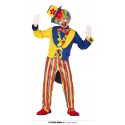 Costume clown queue de pie pantalon arc en ciel